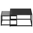 Inspire Contemporary Metal and Glass and MDF Console Table Black