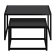 Inspire Contemporary Metal and Glass and MDF Console Table Black