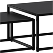Inspire Contemporary Metal and Glass and MDF Console Table Black