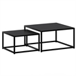 Inspire Contemporary Metal and Glass and MDF Console Table Black