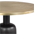 Inspire Industrial Chic Cast Aluminum 2pc Round Coffee Table Set Gold Black