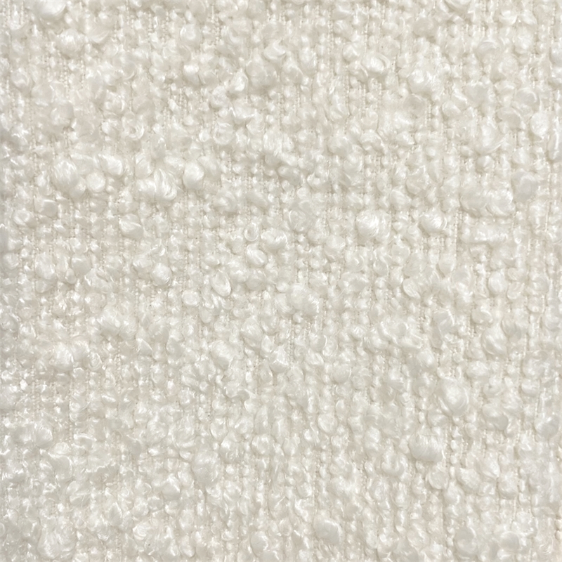 Inspire Modern Boucle Fabric Accent Chair Ivory and Black