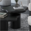Inspire MidCentury Modern Solid Wood Large Coffee Table Black