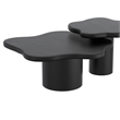 Inspire MidCentury Modern Solid Wood Large Coffee Table Black