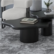 Inspire MidCentury Modern Solid Wood Small Coffee Table Black