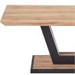 Inspire Modern MDF Metal Rectangular Coffee Table Natural Black