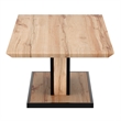 Inspire Modern MDF Metal Rectangular Coffee Table Natural Black