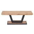Inspire Modern MDF Metal Rectangular Coffee Table Natural Black