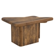 Inspire MidCentury Modern Solid Wood 2pc Coffee Table Set Walnut