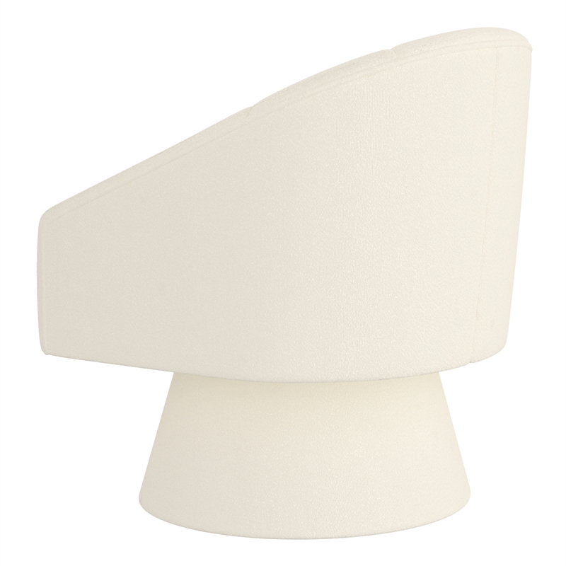 Inspire Modern Boucle Fabric Accent Chair Ivory