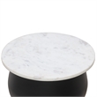 Inspire Modern Marble Metal Accent Table Black White Gold