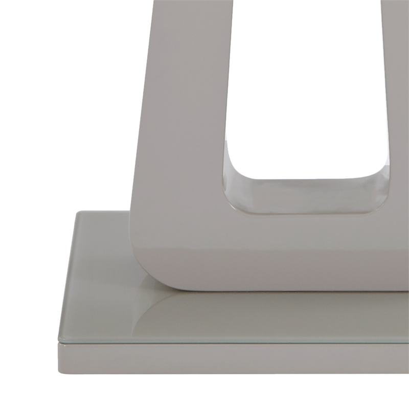 Inspire Contemporary MDF Glass Accent Table Grey