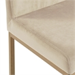 Inspire Contemporary Velvet 26 Inche Counter Stool Set of 2 Beige Aged Gold