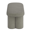 Inspire Modern Boucle Fabric Oval Bench Grey
