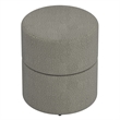 Inspire Modern Boucle Fabric Round Ottoman Grey