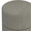 Inspire Modern Boucle Fabric Round Ottoman Grey