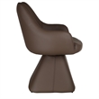 Inspire Contemporary Faux Leather Dining/Accent Chair with Swivel - Brown