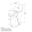 Inspire Contemporary Faux Leather Dining/Accent Chair with Swivel - Brown