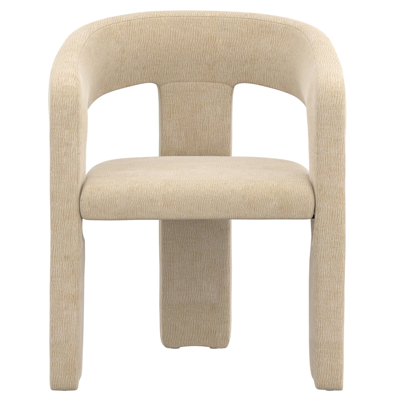 Inspire Modern Fabric Dining Chair in Beige (Set of 2)