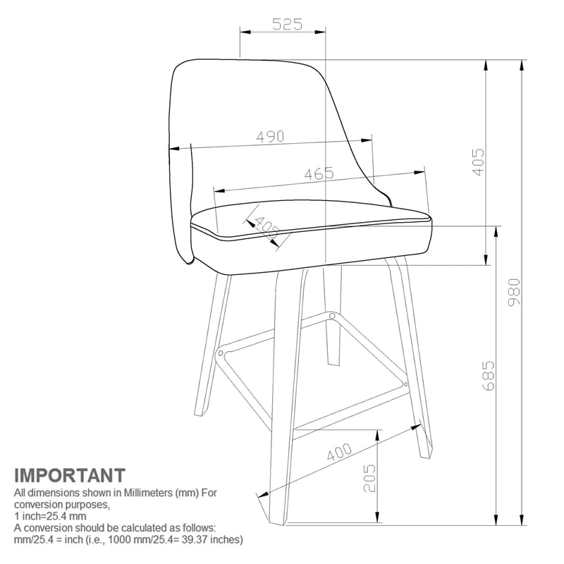 Inspire Faux Leather Bentwood 26