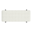 Inspire Mid-Century Modern Boucle Fabric & Metal Storage Bench - Ivory & Black