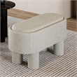 Inspire Modern Fabric Storage Ottoman Bench - Warm Grey