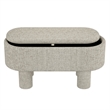 Inspire Modern Fabric Storage Ottoman Bench - Warm Grey