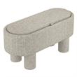 Inspire Modern Fabric Storage Ottoman Bench - Warm Grey