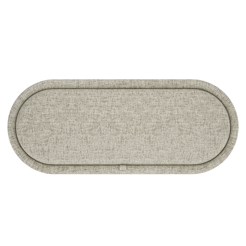 Inspire Modern Fabric Storage Ottoman Bench - Warm Grey