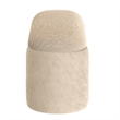 Inspire Mid-Century Modern Faux Fur Storage Ottoman - Dark Beige