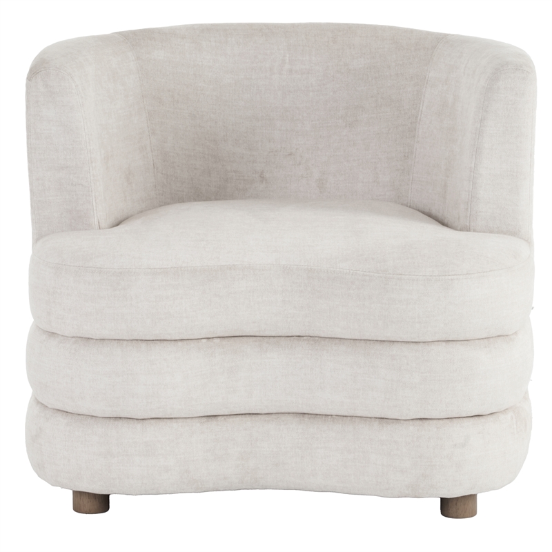 Inspire Contemporary Velvet Accent Chair - Beige