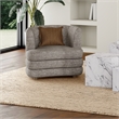 Inspire Contemporary Velvet Accent Chair - Dark Taupe