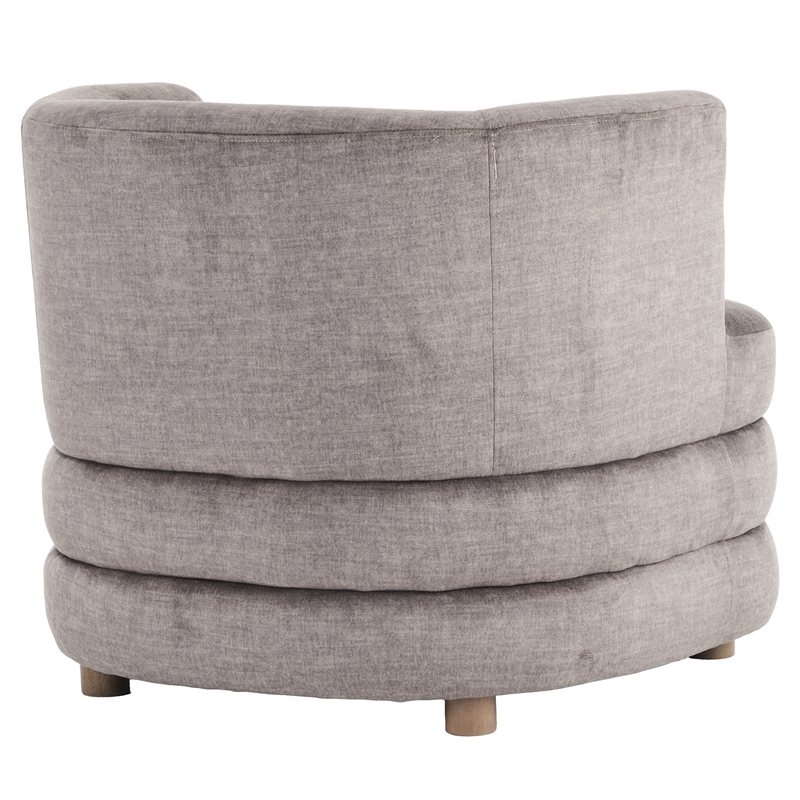 Inspire Contemporary Velvet Accent Chair - Dark Taupe