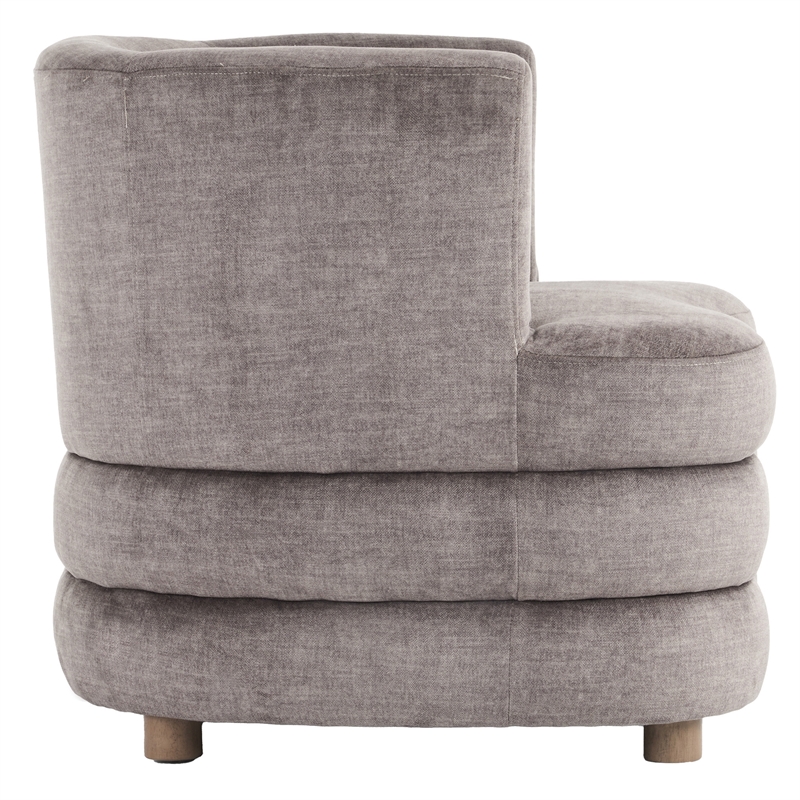 Inspire Contemporary Velvet Accent Chair - Dark Taupe