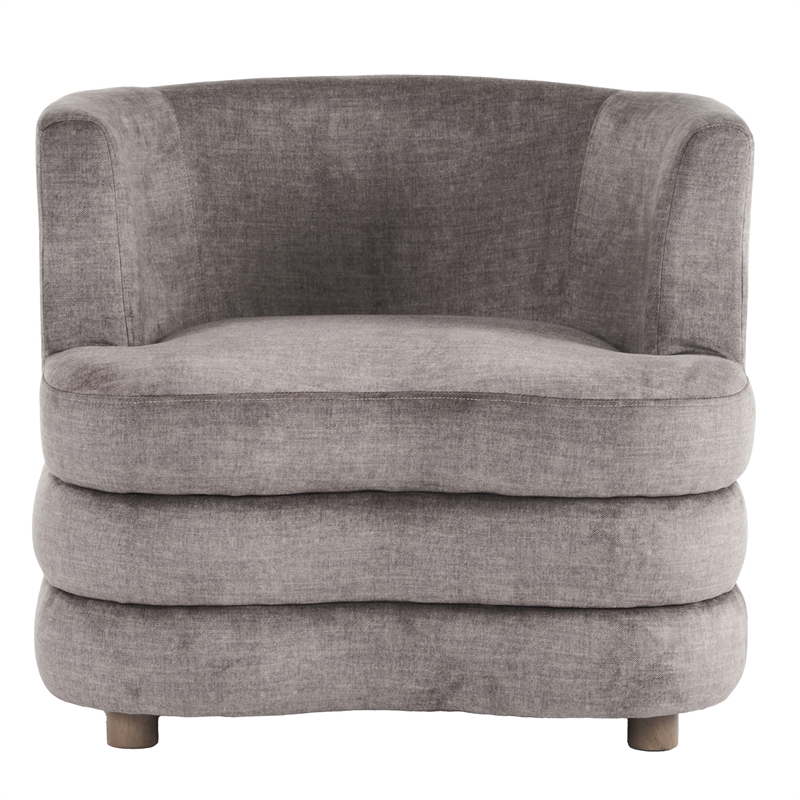 Inspire Contemporary Velvet Accent Chair - Dark Taupe