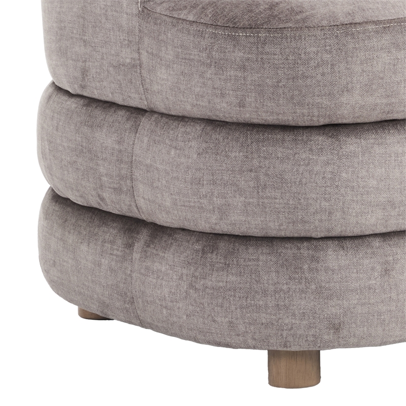 Inspire Contemporary Velvet Accent Chair - Dark Taupe