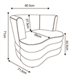 Inspire Contemporary Velvet Accent Chair - Dark Taupe