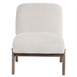 Inspire Contemporary Velvet & Solid Wood Accent Chair - Beige & Walnut
