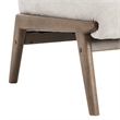 Inspire Contemporary Velvet & Solid Wood Accent Chair - Beige & Walnut