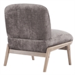 Inspire Contemporary Velvet & Solid Wood Accent Chair - Dark Taupe & Walnut