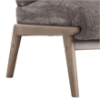 Inspire Contemporary Velvet & Solid Wood Accent Chair - Dark Taupe & Walnut