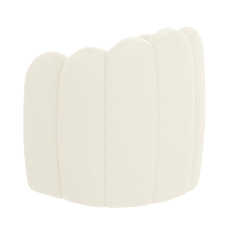 Inspire Modern Faux Fur Accent Chair - Ivory