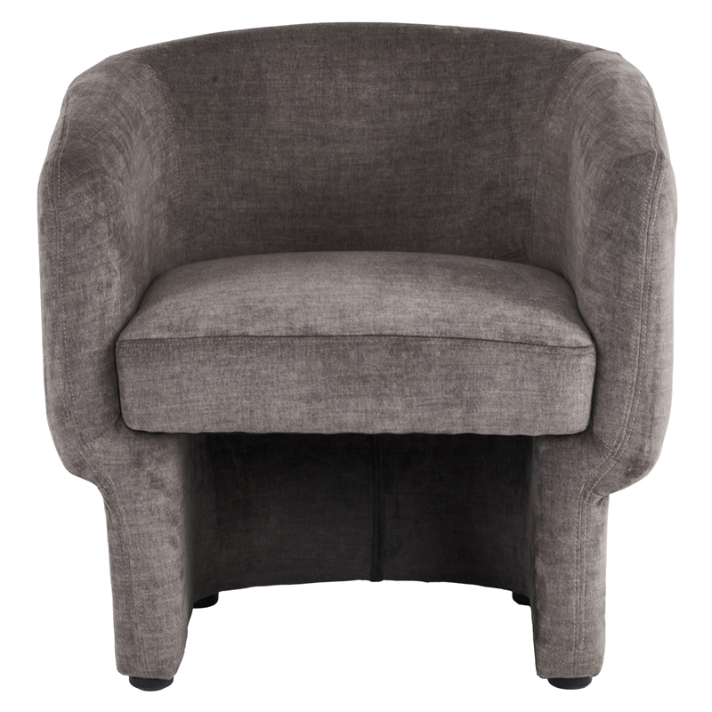 Inspire Contemporary Velvet Accent Chair - Dark Taupe