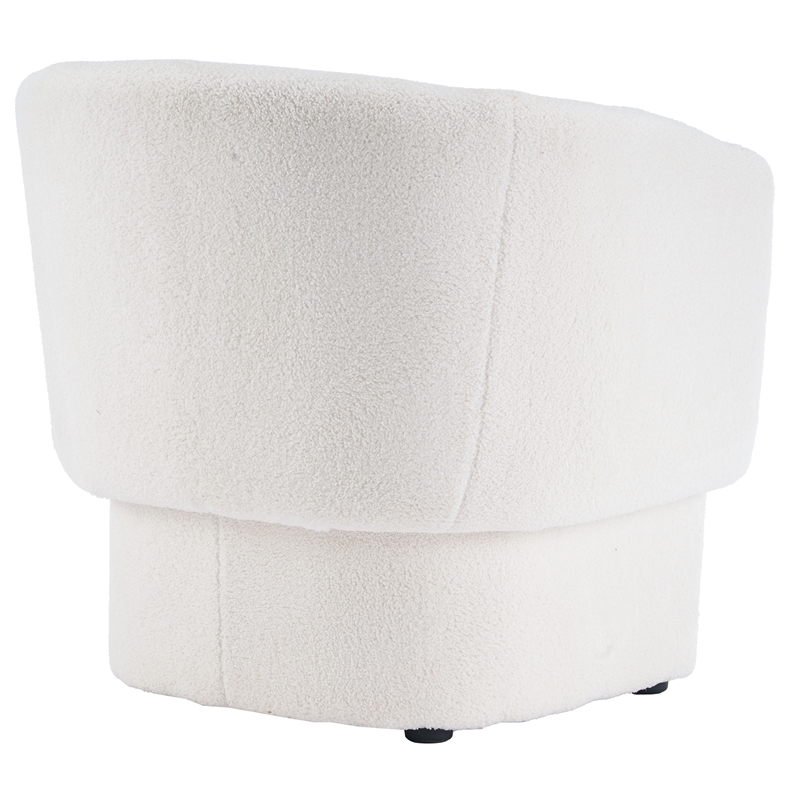 Inspire Contemporary Fabric Accent Chair - White Boucle