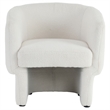 Inspire Contemporary Fabric Accent Chair - White Boucle