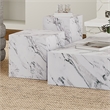 Inspire Contemporary ECC Concrete Square Accent Table - White
