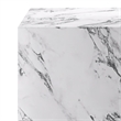 Inspire Contemporary ECC Concrete Square Accent Table - White