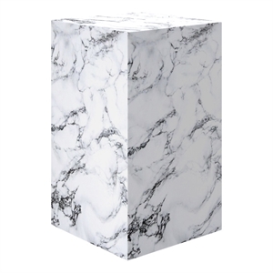 Inspire Contemporary ECC Concrete Tall Accent Table - White