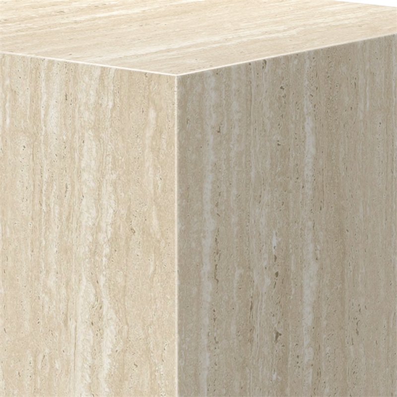Inspire Contemporary ECC Concrete Square Accent Table - Travertine