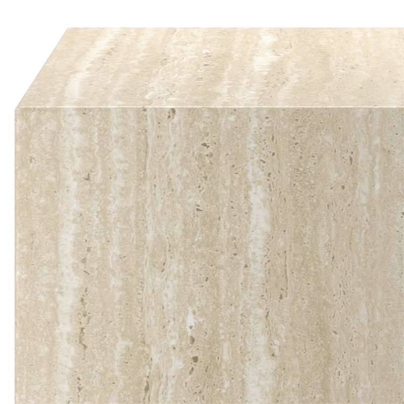 Inspire Contemporary ECC Concrete Square Accent Table - Travertine